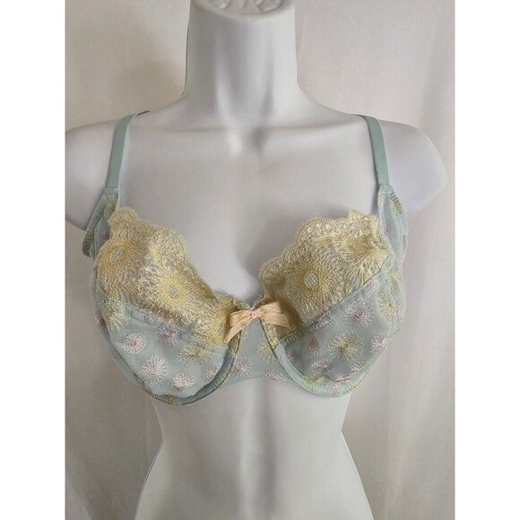 Cleo Bra Womens by Panache Blue Underwire Unpadded Style Bonnie 6191 Size 36E